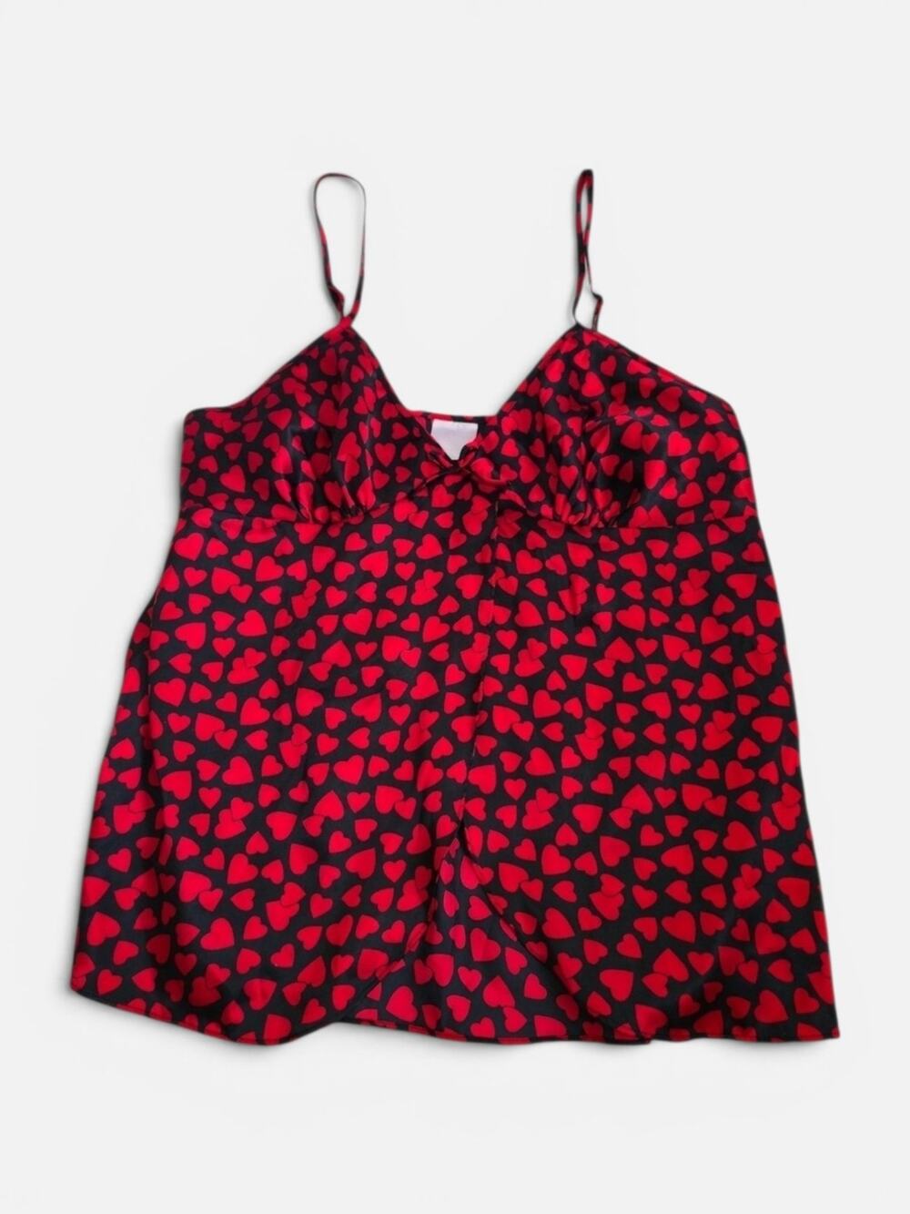 Vintage AVON Intimates Valentine's Day Romantic Hearts Silk Cami Top L